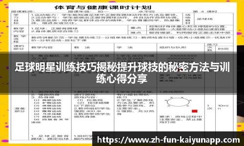 足球明星训练技巧揭秘提升球技的秘密方法与训练心得分享